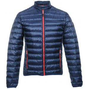 outdoorjas Workuta heren nylon donkerblauw/rood mt XS