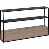 Console Zwart Natuurlijk Ijzer Hout MDF 122,5 x 22,5 x 75 cm