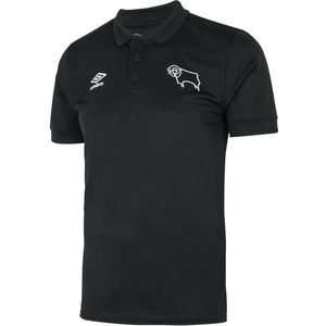 Derby County FC Heren Umbro Poloshirt (M) (Zwart)