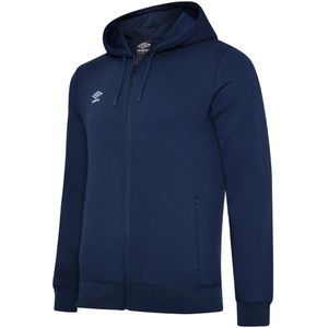 Umbro Heren Club Leisure Full Zip Hoodie (XXL) (Marine / Wit)