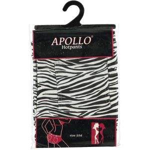 Apollo - Hotpants dames - Zebra design - Maat S/M - Hotpants - Feestkleding - Hotpants met print - Carnavalskleding