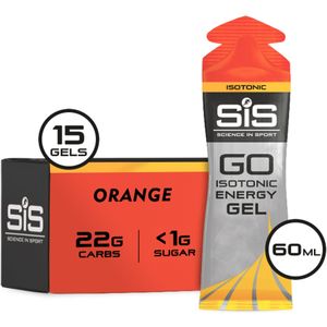 SiS Energygel Go Isotonic | Energie gel | Isotone Sportgel | Orange | (15 Gels)