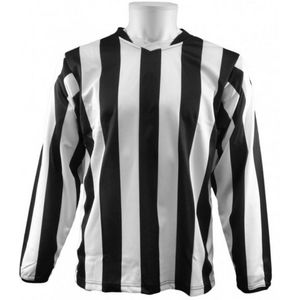 Carta Sport Unisex Volwassen Newcastle Vertical Jersey Voetbalshirt (XXS) (Zwart/Wit)