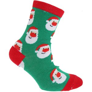 Floso Kinderen/kinderen Kerstmis Sokken (21-23 EU) (Groene kerstman)