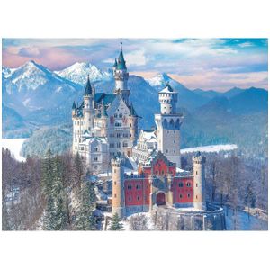 Puzzel Eurographics - Neuschwanstein in de winter, Duitsland, 1000 stukjes