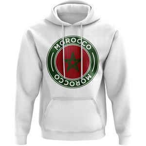 Morocco Football Badge Hoodie (White)