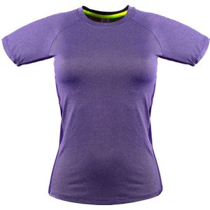 Tombo Teamsport Dames/dames Slim Fit T-Shirt met korte mouwen (2XL) (Paarse mergel / Paars)