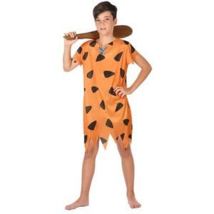 Kostuums voor Kinderen Grotbewoner Oranje (1 Pc) Maat 10-12 Jaar