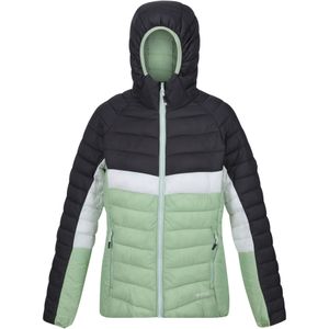 Regatta Dames/Dames Harrock II Baffled Hooded Jacket (44 DE) (Stil Groen/Grijs)