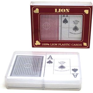 Poker Speelkrt.Set Gr.Index100% plast.Li