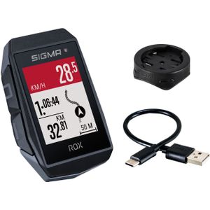 Sigma rox 11.1 evo gps zw/zw standaard stuurhouder + usb-c oplaadkabel