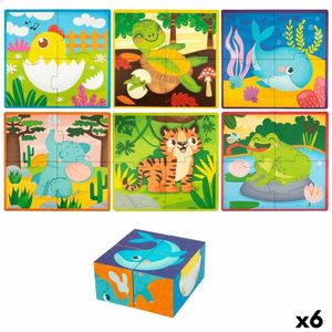 3D puzzel Lisciani dieren 4 Onderdelen 22 x 23 x 1 cm (6 Stuks)