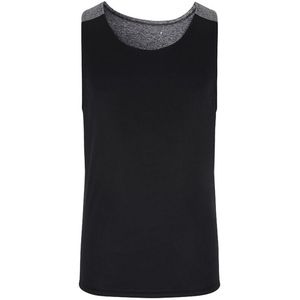 TriDri Herenprestatiecontrast Vest (2XL) (Zwart gemêleerd/zwart)