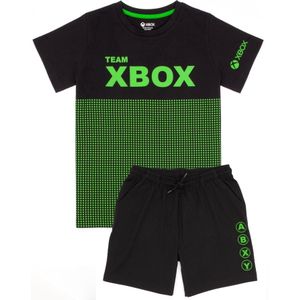 Xbox Childrens/Kids korte pyjamaset (140) (Zwart/Groen)