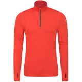 Mountain Warehouse Heren Vault Recycled Half Zip Top met lange mouwen (XXS) (Oranje)