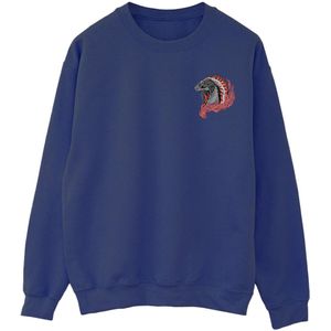 Game Of Thrones: House Of The Dragon Heren Sweatshirt met rode drakenzak (4XL) (Marineblauw)