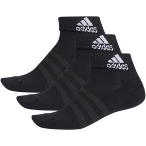 adidas - Cushioned Ankle Sock 3P - Zwarte Sokken - 46 - 48