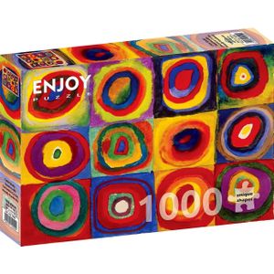 Puzzel 1000 stukjes Enjoy - Vassily Kandinsky: Kleurenstudie - Vierkantjes met concentrische cirkels, Wassily Kandinsky