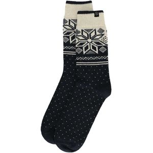 Apollo - Noorse Wollen Huissokken - Huissokken Heren - Blauw - Maat 39/42 - Scandinavische sokken