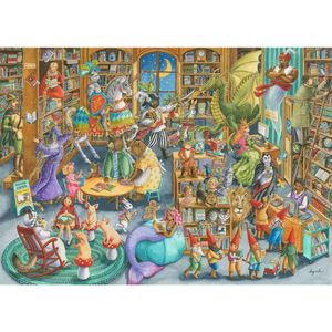 Puzzel Ravensburger - Een nacht in de bibliotheek, 1000 stukjes