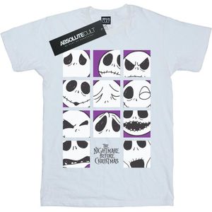 Disney Mens Nightmare Before Christmas Many Faces Of Jack Squares T-Shirt