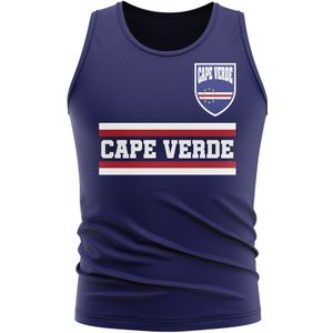 Cape Verde Core Football Country Sleeveless Tee (Navy)