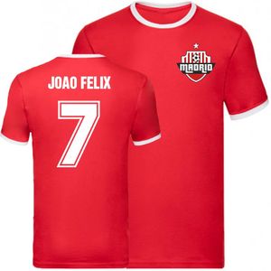 Joao Felix Atletico Madrid Ringer Tee (Red)