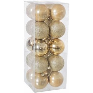 Kerstballen Gouden Plastic 6 x 6 x 6 cm (20 Onderdelen) (20 Stuks)