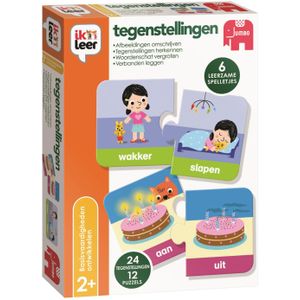 Jumbo Spel Ik Leer Tegenstellingen - Geschikt voor 2 jaar en ouder - 6 spelletjes - 12 puzzels met 24 tegenstellingen