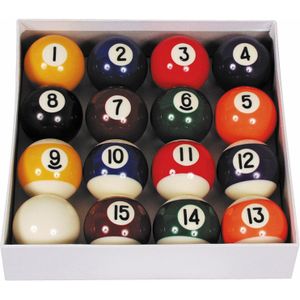 Pool ballen set Polyester 57.2mm Laminated