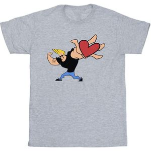 Johnny Bravo Mens Heart Present T-Shirt