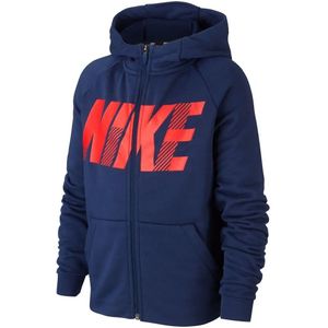 Nike - Dri-fit Hoodie - Blauw kindervest - 140 - 152