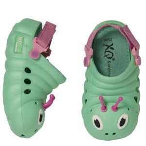 XQ | Tuinklompen Kinderen | Rups | Groen | Maat 19/21 | Tuinschoenen | Clogs kinderen | Garden Clogs kids