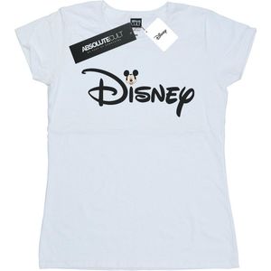 Disney Dames/Dames Mickey Mouse Logo Head Katoenen T-Shirt (XXL) (Wit)
