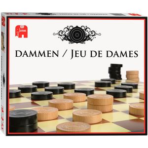 Jumbo Dammen Bordspel - Leeftijd vanaf 5 jaar - Voor 2 spelers - Hoogwaardige houten damschijven