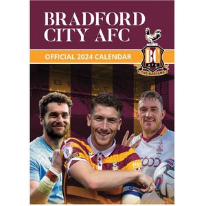 Bradford City AFC 2024 A3 Muurkalender  (Bordeaux Rood/Amber Wit)