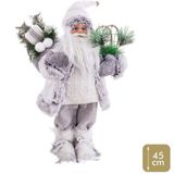 Kerstversiering Wit Plastic Polyresin Weefsel 45 cm