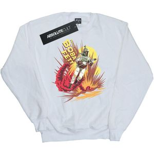 Star Wars Heren Boba Fett Rocket Powered Sweatshirt (S) (Wit)