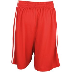 Spiro Heren Quick Dry Basketbal Shorts (S) (Rood/Wit)