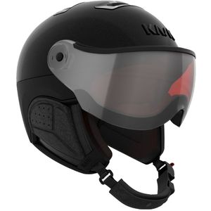 Kask Chrome Zwart - Skihelm met Vizier - Meekleurend Vizier (☁/❄/☀) Cat.1-2