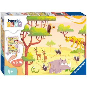 Puzzel 2x24 stukjes Ravensburger - Safari Dieren