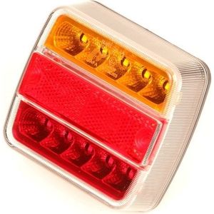 TRAILERGEAR Achterlicht 10x10cm. LED KLEUR