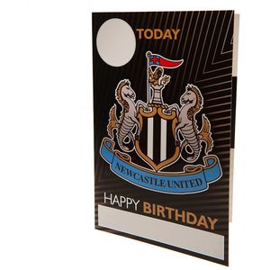 Newcastle United FC Verjaardagskaart Met Stickers (One Size) (Zwart/Wit/Goud)