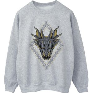 Game Of Thrones: House Of The Dragon Dames/Dames Sweatshirt met Drakenpatroon (M) (Sportgrijs)
