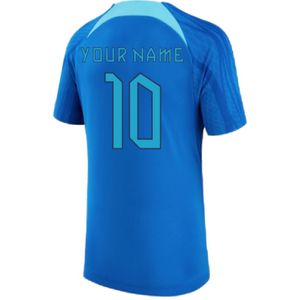 2022-2023 England Strike Dri-FIT Training Shirt (Blue) (Your Name)