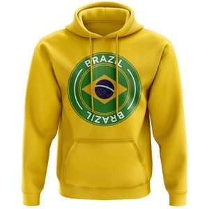 Brazil Football Badge Hoodie (Yellow)