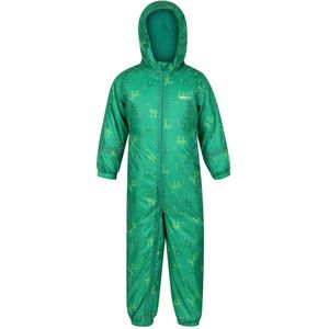 Regatta Kinder/Kinderen Printed Splat II Hooded Regenpak (6-12 Monate (80)) (Jellybean Groen)