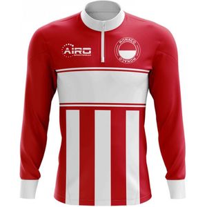 Monaco Concept Football Half Zip Midlayer Top (Red-White)