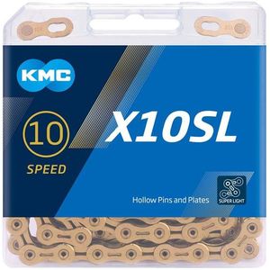 Ketting KMC X10SL 10 spd 114 schakels, goud-b