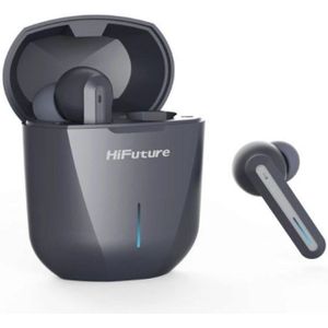 HiFuture Radge grijze echte draadloze Bluetooth-hoofdtelefoon